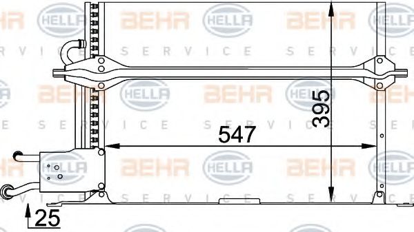 HELLA 8FC 351 035-291 Конденсатор, кондиционер для FORD MONDEO (Форд Мондэо) HELLA 8FC 351 035-291 Конденсатор, кондиционер для FORD MONDEO (Форд Мондэо)