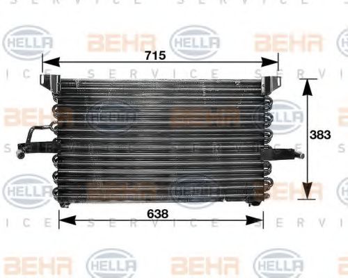 HELLA 8FC 351 035-331 Конденсатор, кондиционер для OPEL OMEGA A (Опель Омэга а) HELLA 8FC 351 035-331 Конденсатор, кондиционер для OPEL OMEGA A (Опель Омэга а)