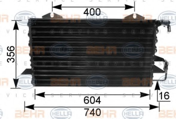 HELLA 8FC 351 035-541 Конденсатор, кондиционер для AUDI 90 (Ауди 90) HELLA 8FC 351 035-541 Конденсатор, кондиционер для AUDI 90 (Ауди 90)