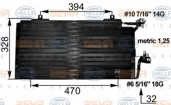 HELLA 8FC 351 035-611 Конденсатор, кондиционер для AUDI 90 (Ауди 90) HELLA 8FC 351 035-611 Конденсатор, кондиционер для AUDI 90 (Ауди 90)