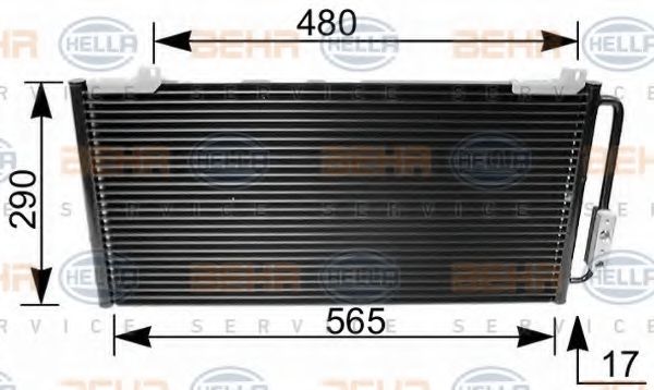 HELLA 8FC 351 035-641 Конденсатор, кондиционер для ROVER 400 (Ровер 400) HELLA 8FC 351 035-641 Конденсатор, кондиционер для ROVER 400 (Ровер 400)
