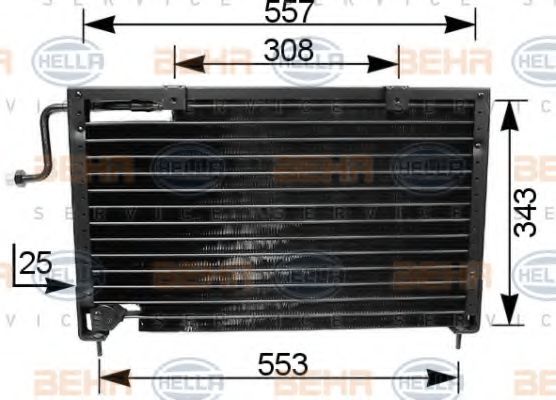 HELLA 8FC 351 035-741 Конденсатор, кондиционер для MAZDA 626 III (Мазда 626 3) HELLA 8FC 351 035-741 Конденсатор, кондиционер для MAZDA 626 III (Мазда 626 3)