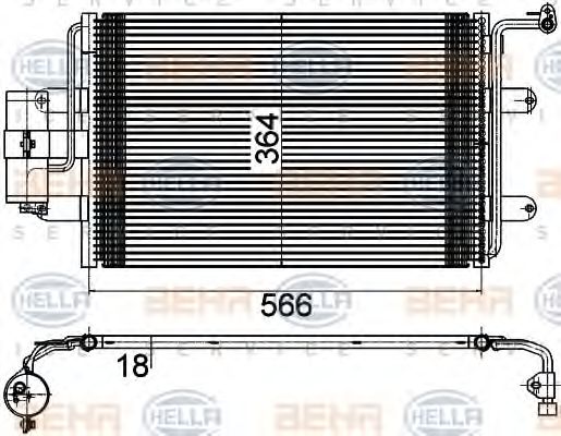 HELLA 8FC 351 036-381 Конденсатор, кондиционер для AUDI TT (Ауди Тт) HELLA 8FC 351 036-381 Конденсатор, кондиционер для AUDI TT (Ауди Тт)