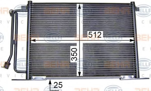 HELLA 8FC 351 036-411 Конденсатор, кондиционер для FORD FIESTA (Форд Фиэста) HELLA 8FC 351 036-411 Конденсатор, кондиционер для FORD FIESTA (Форд Фиэста)