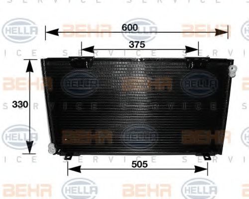 HELLA 8FC 351 036-591 Конденсатор, кондиционер для TOYOTA CELICA (Тойота/тоета Cэлиcа) HELLA 8FC 351 036-591 Конденсатор, кондиционер для TOYOTA CELICA (Тойота/тоета Cэлиcа)