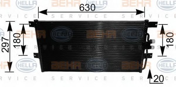 HELLA 8FC 351 037-431 Конденсатор, кондиционер для VOLKSWAGEN T4 CARAVELLE (Фольксваген Т4 cараvэллэ) HELLA 8FC 351 037-431 Конденсатор, кондиционер для VOLKSWAGEN T4 CARAVELLE (Фольксваген Т4 cараvэллэ)
