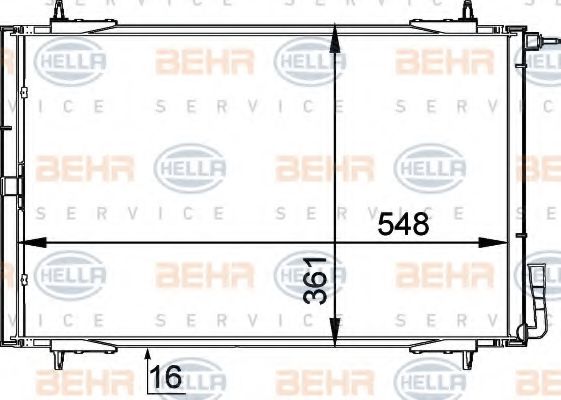 HELLA 8FC 351 037-511 Конденсатор, кондиционер для PEUGEOT (Пежо) HELLA 8FC 351 037-511 Конденсатор, кондиционер для PEUGEOT (Пежо)