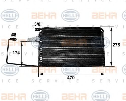 HELLA 8FC 351 038-401 Конденсатор, кондиционер для CITROëN (Cитроëн) HELLA 8FC 351 038-401 Конденсатор, кондиционер для CITROëN (Cитроëн)