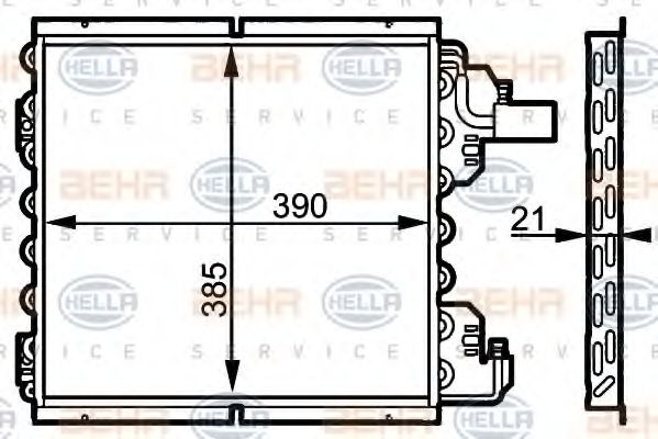HELLA 8FC 351 038-621 Конденсатор, кондиционер для RENAULT CLIO I (Рено Cлио и) HELLA 8FC 351 038-621 Конденсатор, кондиционер для RENAULT CLIO I (Рено Cлио и)