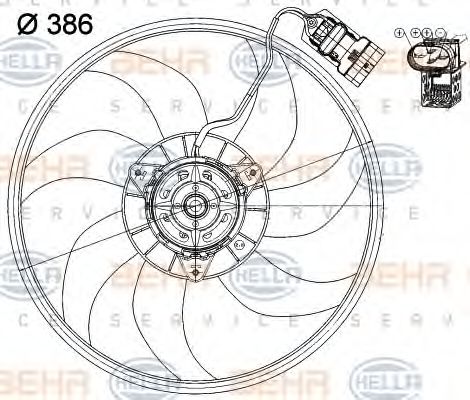 HELLA 8EW 351 039-731 Вентилятор, охлаждение двигателя для OPEL CORSA C (Опель Корса с) HELLA 8EW 351 039-731 Вентилятор, охлаждение двигателя для OPEL CORSA C (Опель Корса с)