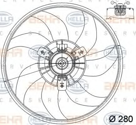 HELLA 8EW 351 039-761 Вентилятор, охлаждение двигателя для OPEL CORSA C (Опель Корса с) HELLA 8EW 351 039-761 Вентилятор, охлаждение двигателя для OPEL CORSA C (Опель Корса с)