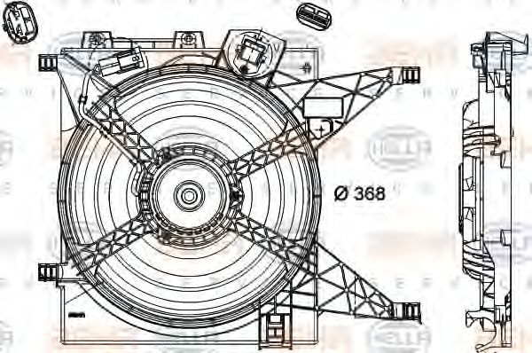 HELLA 8EW 351 040-601 Вентилятор, охлаждение двигателя для NISSAN (Ниссан) HELLA 8EW 351 040-601 Вентилятор, охлаждение двигателя для NISSAN (Ниссан)