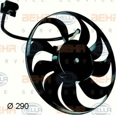 HELLA 8EW 351 043-311 Вентилятор, охлаждение двигателя для VOLKSWAGEN (Фольксваген) HELLA 8EW 351 043-311 Вентилятор, охлаждение двигателя для VOLKSWAGEN (Фольксваген)