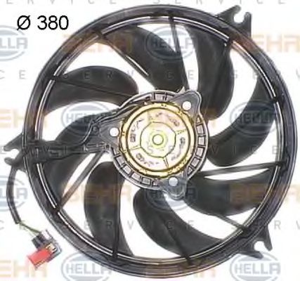 HELLA 8EW 351 043-751 Вентилятор, охлаждение двигателя для PEUGEOT 206 CC (Пежо 206 сс) HELLA 8EW 351 043-751 Вентилятор, охлаждение двигателя для PEUGEOT 206 CC (Пежо 206 сс)