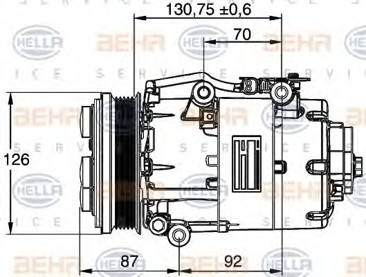 HELLA 8FK 351 113-441 Компрессор, кондиционер для FORD FOCUS C-MAX (Форд Фокус с макс) HELLA 8FK 351 113-441 Компрессор, кондиционер для FORD FOCUS C-MAX (Форд Фокус с макс)