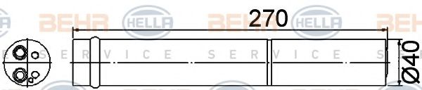 HELLA 8FT 351 193-311 Осушитель, кондиционер для RENAULT MODUS / GRAND MODUS (Рено Модус / гранд модус) HELLA 8FT 351 193-311 Осушитель, кондиционер для RENAULT MODUS / GRAND MODUS (Рено Модус / гранд модус)