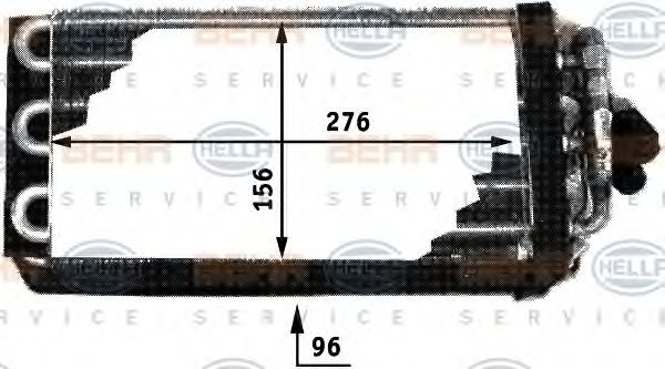 HELLA 8FV 351 210-221 Испаритель, кондиционер 