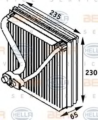 HELLA 8FV 351 211-571 Испаритель, кондиционер для AUDI A2 (Ауди А2) HELLA 8FV 351 211-571 Испаритель, кондиционер для AUDI A2 (Ауди А2)