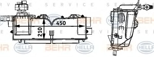 HELLA 8FV 351 211-681 Испаритель, кондиционер для CITROËN JUMPY (CитроËн Джампи) HELLA 8FV 351 211-681 Испаритель, кондиционер для CITROËN JUMPY (CитроËн Джампи)