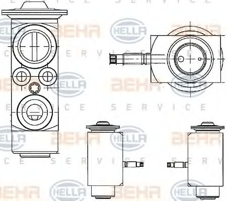 HELLA 8UW 351 234-411 Расширительный клапан, кондиционер для VOLVO S80 II (Вольво S80 2) HELLA 8UW 351 234-411 Расширительный клапан, кондиционер для VOLVO S80 II (Вольво S80 2)