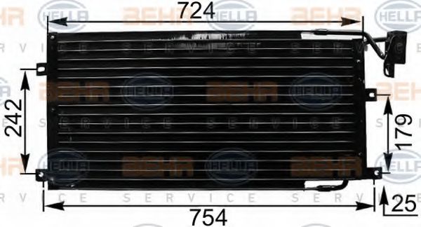 HELLA 8FC 351 300-551 Конденсатор, кондиционер для CHRYSLER (Крайслер) HELLA 8FC 351 300-551 Конденсатор, кондиционер для CHRYSLER (Крайслер)