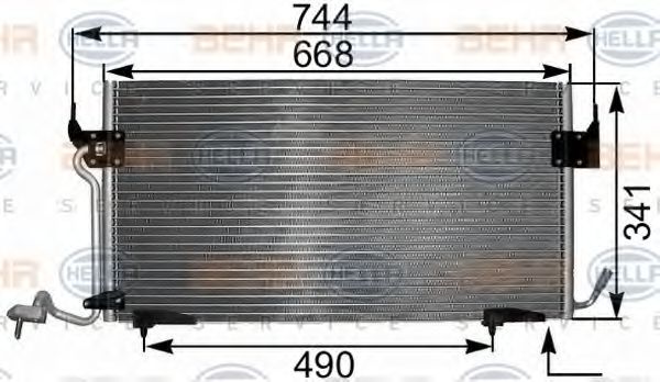 HELLA 8FC 351 301-281 Конденсатор, кондиционер для PEUGEOT (Пежо) HELLA 8FC 351 301-281 Конденсатор, кондиционер для PEUGEOT (Пежо)