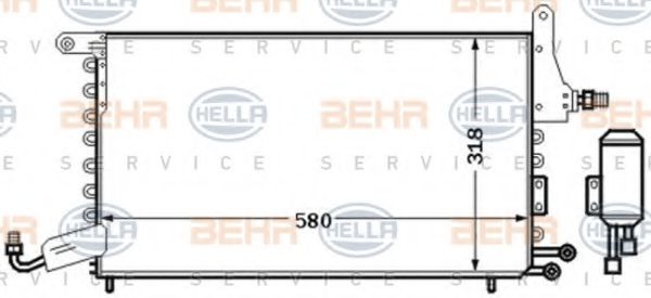 HELLA 8FC 351 301-541 Конденсатор, кондиционер для SEAT TOLEDO (Сеат Толэдо) HELLA 8FC 351 301-541 Конденсатор, кондиционер для SEAT TOLEDO (Сеат Толэдо)