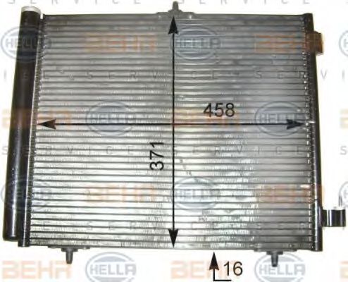 HELLA 8FC 351 303-541 Конденсатор, кондиционер для CITROëN (Cитроëн) HELLA 8FC 351 303-541 Конденсатор, кондиционер для CITROëN (Cитроëн)