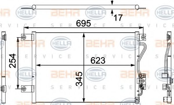 HELLA 8FC 351 304-211 Конденсатор, кондиционер для MITSUBISHI CHALLENGER (Митсубиши/митсубиси Чаллэнгэр) HELLA 8FC 351 304-211 Конденсатор, кондиционер для MITSUBISHI CHALLENGER (Митсубиши/митсубиси Чаллэнгэр)