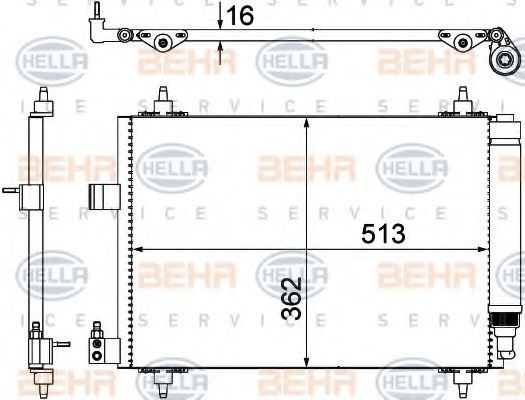 HELLA 8FC 351 309-331 Конденсатор, кондиционер для CITROëN (Cитроëн) HELLA 8FC 351 309-331 Конденсатор, кондиционер для CITROëN (Cитроëн)