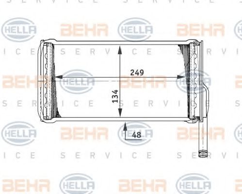 HELLA 8FH 351 311-541 Теплообменник, отопление салона для FORD ORION II (Форд Орион 2) HELLA 8FH 351 311-541 Теплообменник, отопление салона для FORD ORION II (Форд Орион 2)
