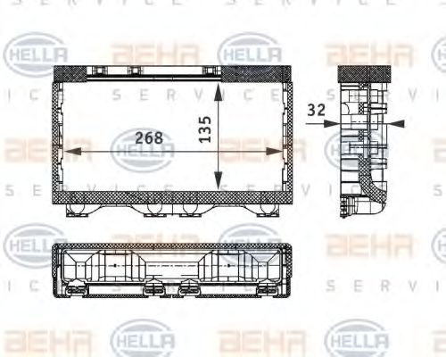 HELLA 8FH 351 312-751 Теплообменник, отопление салона для BMW 7 (Бмв 7) HELLA 8FH 351 312-751 Теплообменник, отопление салона для BMW 7 (Бмв 7)