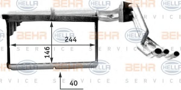HELLA 8FH 351 312-771 Теплообменник, отопление салона для BMW 7 (Бмв 7) HELLA 8FH 351 312-771 Теплообменник, отопление салона для BMW 7 (Бмв 7)