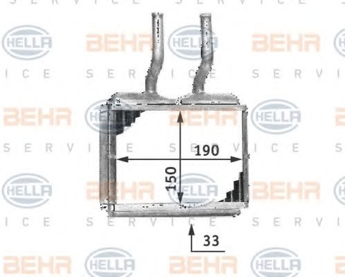 HELLA 8FH 351 313-021 Теплообменник, отопление салона для OPEL CORSA B (Опель Корса б) HELLA 8FH 351 313-021 Теплообменник, отопление салона для OPEL CORSA B (Опель Корса б)