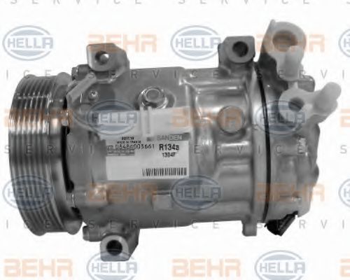 HELLA 8FK 351 316-131 Компрессор, кондиционер для PEUGEOT 407 (Пежо 407) HELLA 8FK 351 316-131 Компрессор, кондиционер для PEUGEOT 407 (Пежо 407)