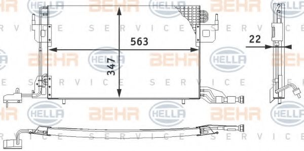 HELLA 8FC 351 317-011 Конденсатор, кондиционер для PEUGEOT PARTNER PATAGONICA / URBANA (Пежо Партнер патагоника / урбана) HELLA 8FC 351 317-011 Конденсатор, кондиционер для PEUGEOT PARTNER PATAGONICA / URBANA (Пежо Партнер патагоника / урбана)