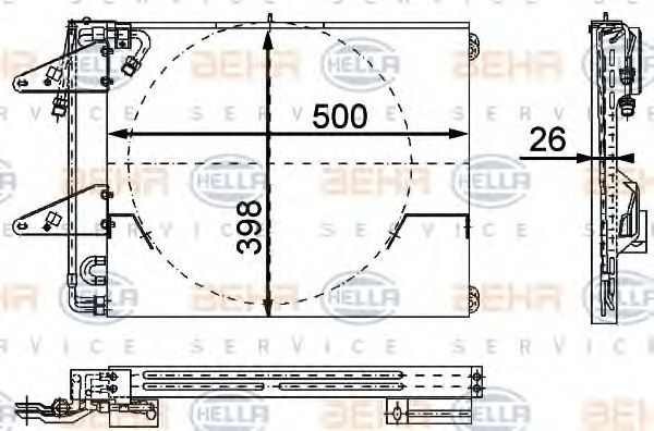 HELLA 8FC 351 317-191 Конденсатор, кондиционер для BMW 7 (Бмв 7) HELLA 8FC 351 317-191 Конденсатор, кондиционер для BMW 7 (Бмв 7)