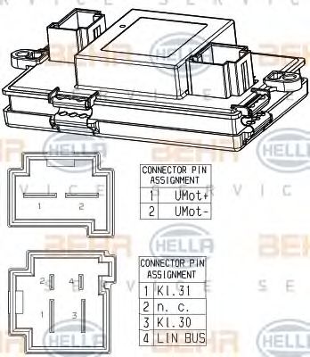 HELLA 5HL 351 321-541 Регулятор, вентилятор салона для BMW 7 (Бмв 7) HELLA 5HL 351 321-541 Регулятор, вентилятор салона для BMW 7 (Бмв 7)