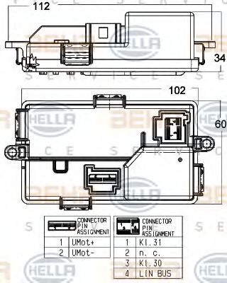 HELLA 5HL 351 321-671 Регулятор, вентилятор салона для BMW 7 (Бмв 7) HELLA 5HL 351 321-671 Регулятор, вентилятор салона для BMW 7 (Бмв 7)