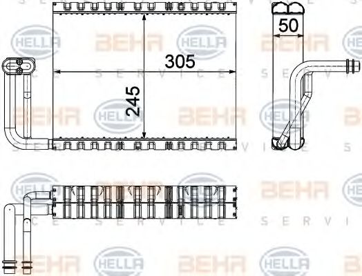 HELLA 8FV 351 330-661 Испаритель, кондиционер для BMW 7 (Бмв 7) HELLA 8FV 351 330-661 Испаритель, кондиционер для BMW 7 (Бмв 7)