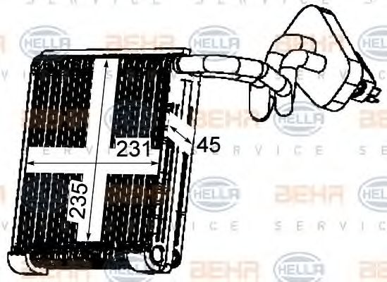 HELLA 8FV 351 331-221 Испаритель, кондиционер для FORD FIESTA (Форд Фиэста) HELLA 8FV 351 331-221 Испаритель, кондиционер для FORD FIESTA (Форд Фиэста)