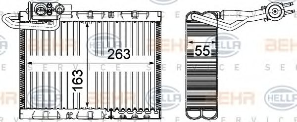 HELLA 8FV 351 331-521 Испаритель, кондиционер для PEUGEOT 207 (Пежо 207) HELLA 8FV 351 331-521 Испаритель, кондиционер для PEUGEOT 207 (Пежо 207)