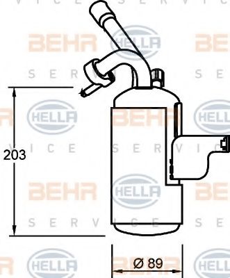 HELLA 8FT 351 335-051 Осушитель, кондиционер для FORD TRANSIT CONNECT (Форд Трансит cоннэcт)