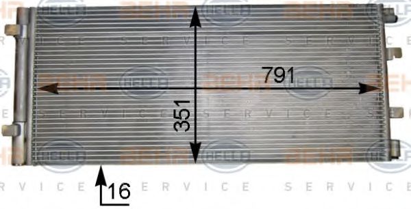 HELLA 8FC 351 343-151 Конденсатор, кондиционер для NISSAN (Ниссан) HELLA 8FC 351 343-151 Конденсатор, кондиционер для NISSAN (Ниссан)