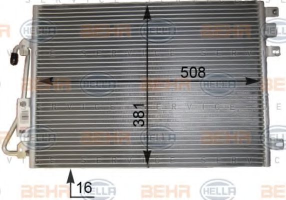 HELLA 8FC 351 343-431 Конденсатор, кондиционер для DACIA SANDERO (Дача Сандэро) HELLA 8FC 351 343-431 Конденсатор, кондиционер для DACIA SANDERO (Дача Сандэро)