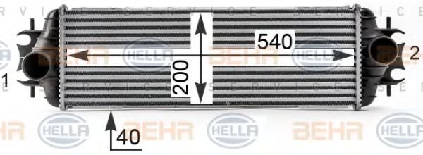 HELLA 8ML 376 700-111 Интеркулер 