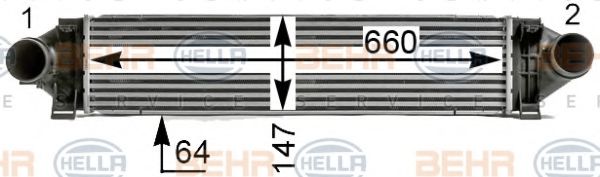 HELLA 8ML 376 700-121 Интеркулер 