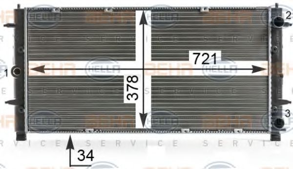 HELLA 8MK 376 700-481 Радиатор, охлаждение двигателя для VOLKSWAGEN T4 MULTIVAN (Фольксваген Т4 мултиvан) HELLA 8MK 376 700-481 Радиатор, охлаждение двигателя для VOLKSWAGEN T4 MULTIVAN (Фольксваген Т4 мултиvан)