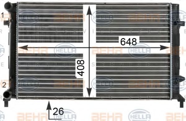 HELLA 8MK 376 700-491 Радиатор, охлаждение двигателя для SEAT ALTEA (Сеат Алтэа) HELLA 8MK 376 700-491 Радиатор, охлаждение двигателя для SEAT ALTEA (Сеат Алтэа)