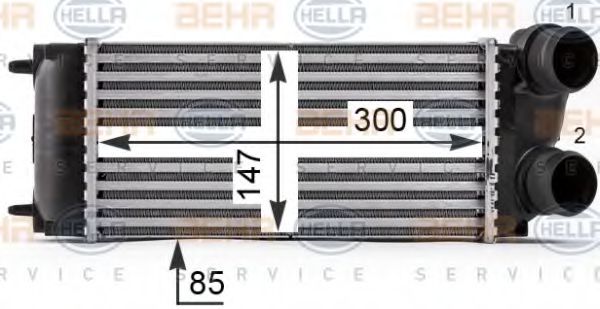 HELLA 8ML 376 700-511 Интеркулер 